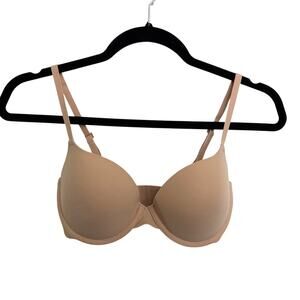 SKIMS T-Shirt Bra Womens 32D Tan Fits Everybody Underwire Padded Demi Cup